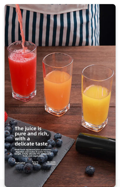 220V Automatic Juice Extractor Home Slag  Separation Ginger Fruit Vegetable Juice Extractor Multifunctional Fruit Slow Juicer