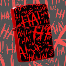 Stylish Fun Red Black Crazy Laugh Graffiti Lighter, Unique Edgy Ha Print Portable Igniter, Versatile For Daily Party Camping Outdoor Activities, Novelty Creative Decorative Lightweight Accessory, Ideal As Thoughtful Gif A Hum
