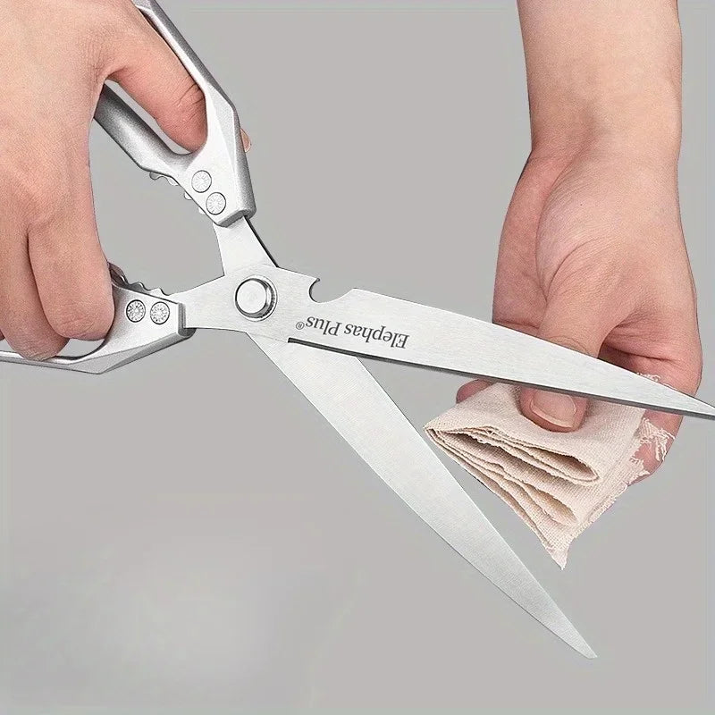 Extended Stainless Steel Kitchen Scissors Heavy-duty Barbecue Scissors Steak Shears,Multi-purpose Chicken Bone Scissors