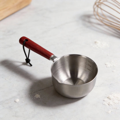 Stainless Steel Hot Oil Pot Milk Pan With Wooden Handle Small Pot Cooking Butter Melting Pot Sauce Pan Kitchen Pan