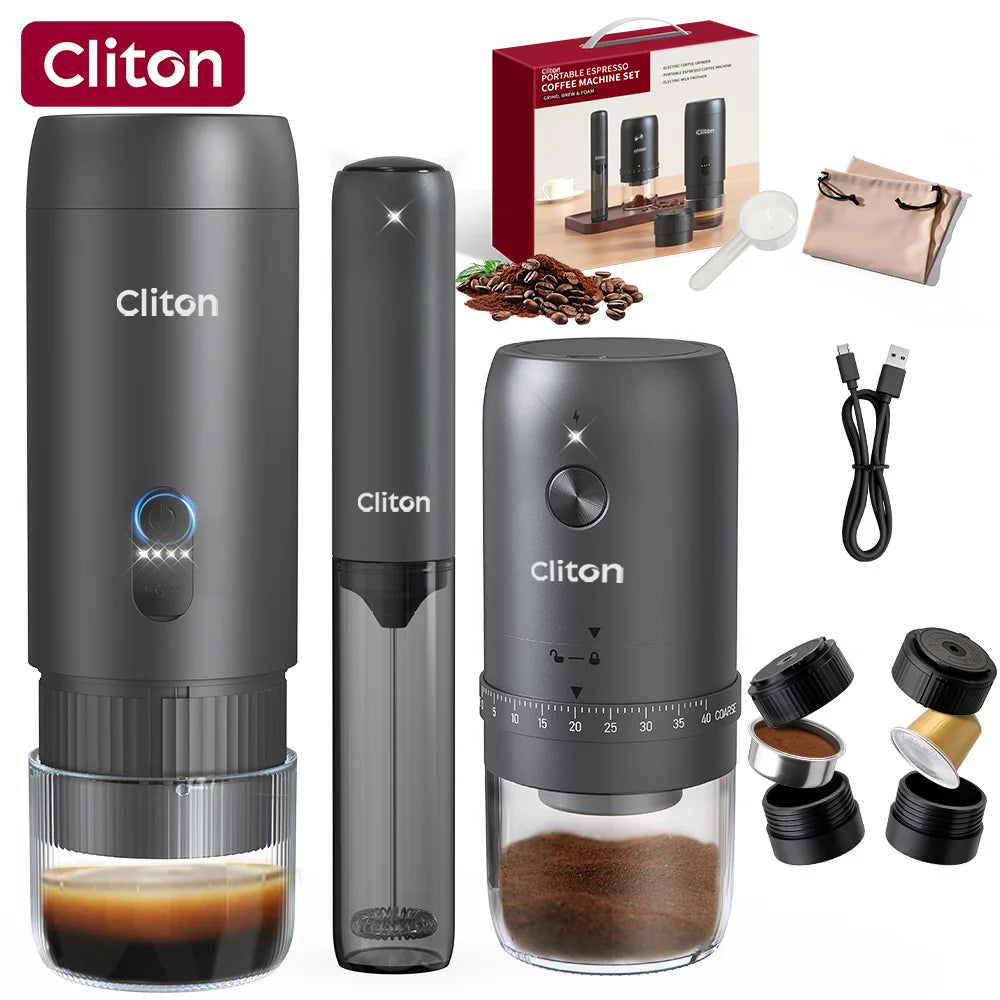 Electric Esspresso Coffee Machine Portable Electric Coffee Maker Set for Outddoor