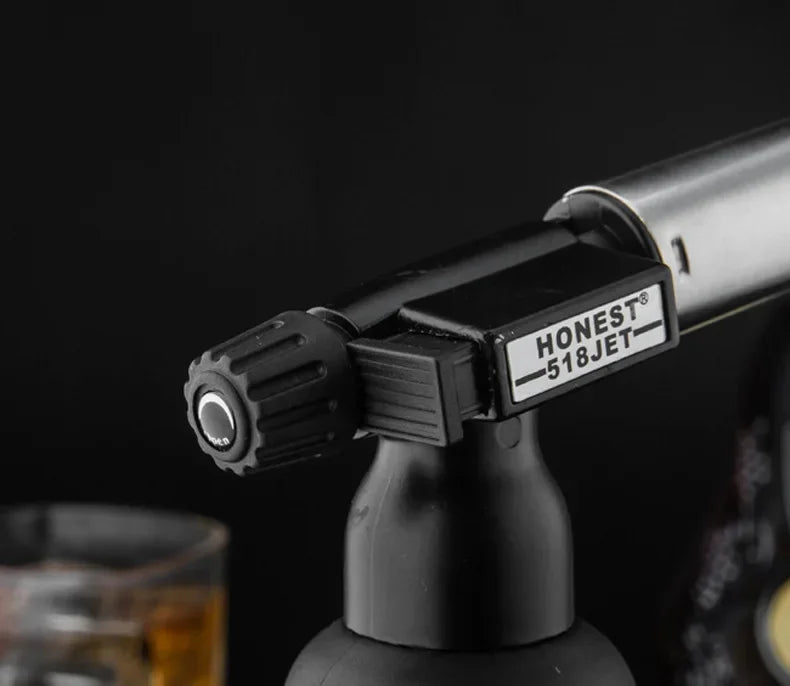 HONEST 1800° Super Large Flame High Temperature Welding Gun Butane Gas Spitfire Gun Lighter Outdoor BBQ Kitchen Cigar Lighters