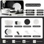 Tableware Set Black And White Rock Slab 8/16/34/55pcs Ceramics Dish Sets Full Set Luxury Dinnerware Set For 2/4/6/8/10 Persons