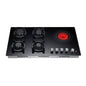 Tempered Glass Panel Built-in 4 Gas and 1 Electric  Ceramic Stoves Hot Plate Gas Cooktop
