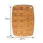 Checkerboard Moso Bamboo Cutting Board, Bamboo Chopping Board with Juice Groove & Hanging Carry Hole, Portable Fruit Vegetable