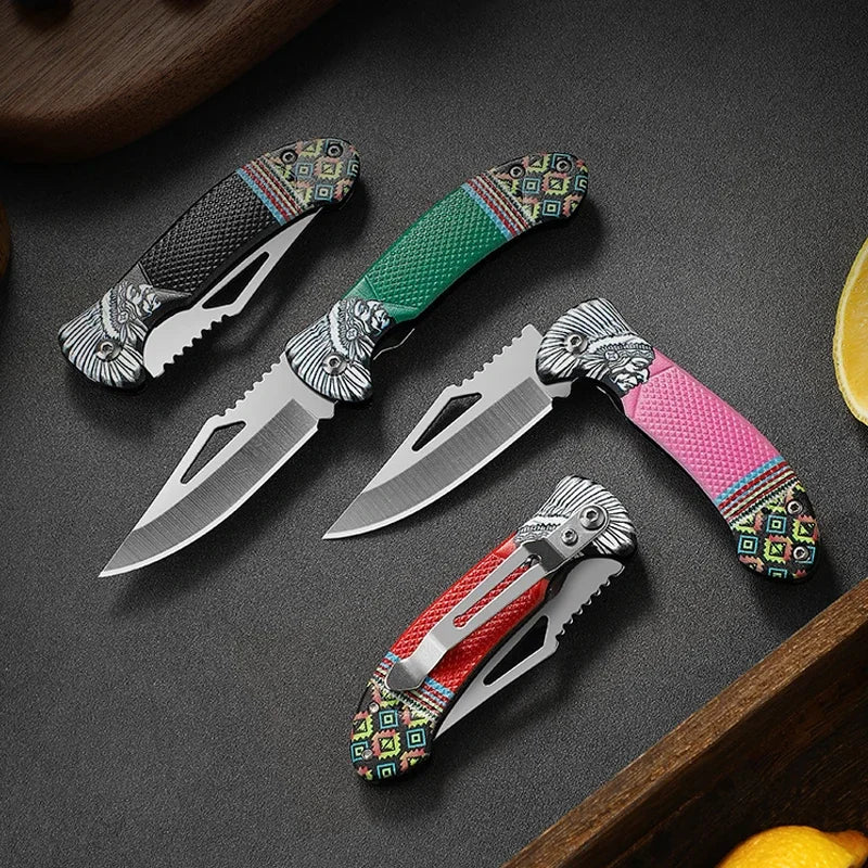 1Pcs Folding Knife Ideal for Eating Meat Cutting Fruit Roasting Sheep Made of Quality Stainless Steel Essential Kitchen Tool