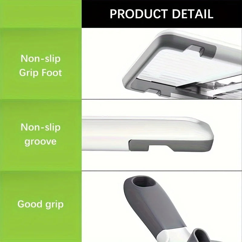 Handheld Vegetable Slicer with Adjustable Stainless Steel Blade Vegetable Fruit Cutter for Potatoes Lemons Kitchen Gadget