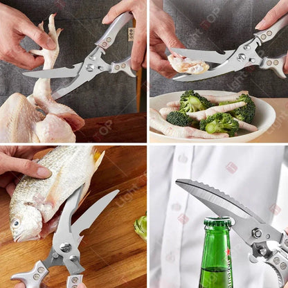 Kitchen Scissors Set Stainless Steel Chicken Bone Scissor Multifunctional Scissors Fish Scales Duck Meat Shear Cooking Tool