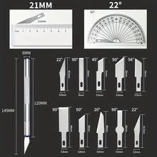 13pcs Metal Carving Knife Pen Art Seal Cutting Manual Combination Paper Cuttings Non-Slip Gadget DIY Precision Repair Tool