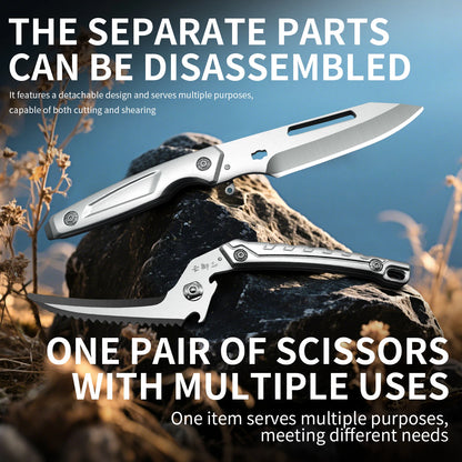 1 Pack Premium Heavy-Duty Multi-Function Kitchen Scissors - Ultra-Sharp 304 Stainless Steel Blades, Forged Construction, Right-H