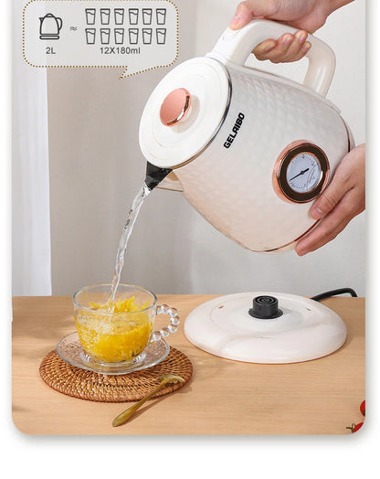 GELAIBO electric kettle mechanical thermometer shows the temperature, high-quality temperature control, European-style fashion s
