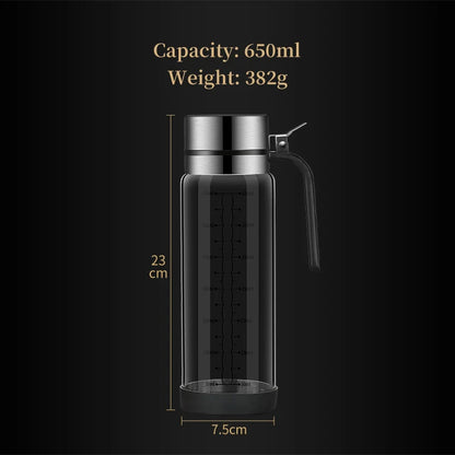 Oil bottle glass Oil pot leakproof Tank Kitchen soy sauce Bottles Vinegar Pots Seasoning Tool Set Of Household Flip Lid