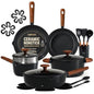 21pcs Cookware Set Nonstick Pots and Pans Set, Ceramic Cookware Set Induction Cookware, Non toxic Healthy Non Stick Kitchen Coo