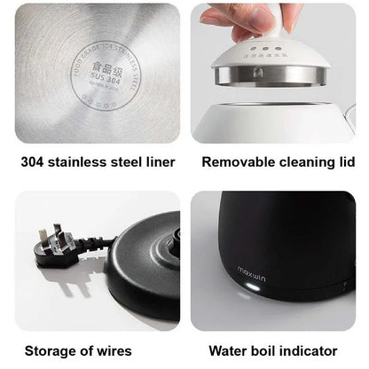 220V Electric Kettle Mini Gooseneck Kettle Pour-over Coffee Kettle 304 Stainless Steel Kettle Teapot Automatic Power Off 600ml