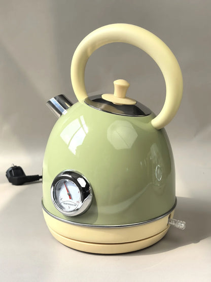 1850W Retro Printed Paint Electric Kettle Auto Power Off 304 Stainless Steel Boiling kettle With Temperature Display Teapot 1.7L