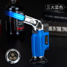 Metal Windproof Turbo Gas Lighters Welding Torch Kitchen Cooking Adjustable Flame Powerful Spray Gun Cigar Lighter For Men Gifts