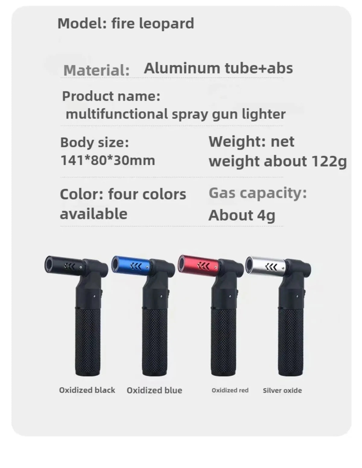 HONEST Gas Jet Butane Cigar Lighter Windproof Kitchen BBQ Metal Jewelry Welding Torch for Outdoor Camping