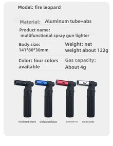 HONEST Gas Jet Butane Cigar Lighter Windproof Kitchen BBQ Metal Jewelry Welding Torch for Outdoor Camping