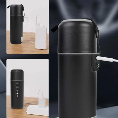12V/24V Universal Car Electric Kettle,Fast Heating Portable Water Heater Cup For Truck Vehicle Use,Auto Shut-Off Safety Des F7S0