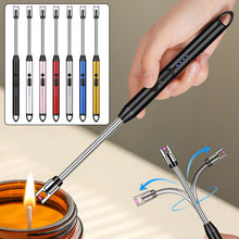 Type-C Rechargeable Kitchen Artifact Portable Smart Pulse Igniter Household Gas Stove Long Handle Electronic Lighter Wholesale