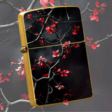 Vibrant Red Plum Blossom Lighter, Exquisitestyle Dark Background Twisted Branch Design, Portable Delicate Accessory For Daily Use, Gorgeous Aesthetic Decorative Item, Ideal Thoughtful Gift For Friends Family On Various A Humo