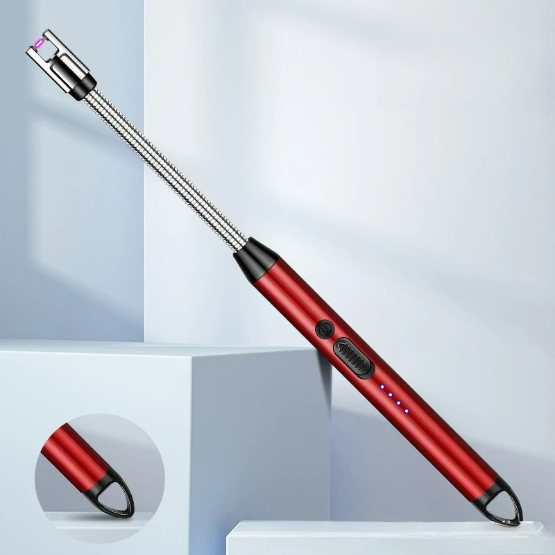 Home Kitchen Gas Stove Candles Outdoor BBQ Igniter, Rechargeable USB Windproof Lighter Smoking Accessories, Lighters Smoking