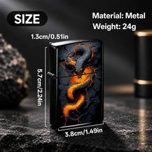 Lava Glow Serpent Pattern Lighter, Cool Cracked Magma Snake Design Portable Igniter, Stylish Dark Aesthetic Accessory For Daily Use, Party, Outdoor Camping, Gifting To Friends And Family, Unique Eye-Catching Decorative Practi