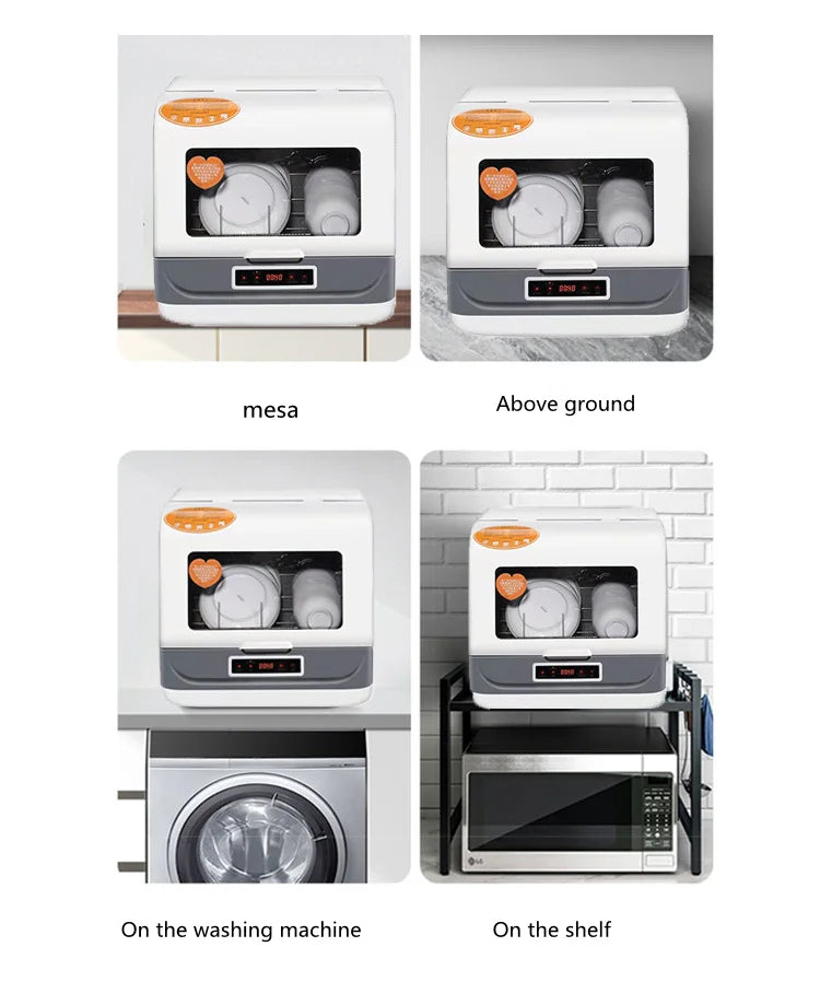 Eco-Friendly Homeuse Kitchen Dishwasher Portable Countertop Compact Smart Dishwashers With Air-Dry Function