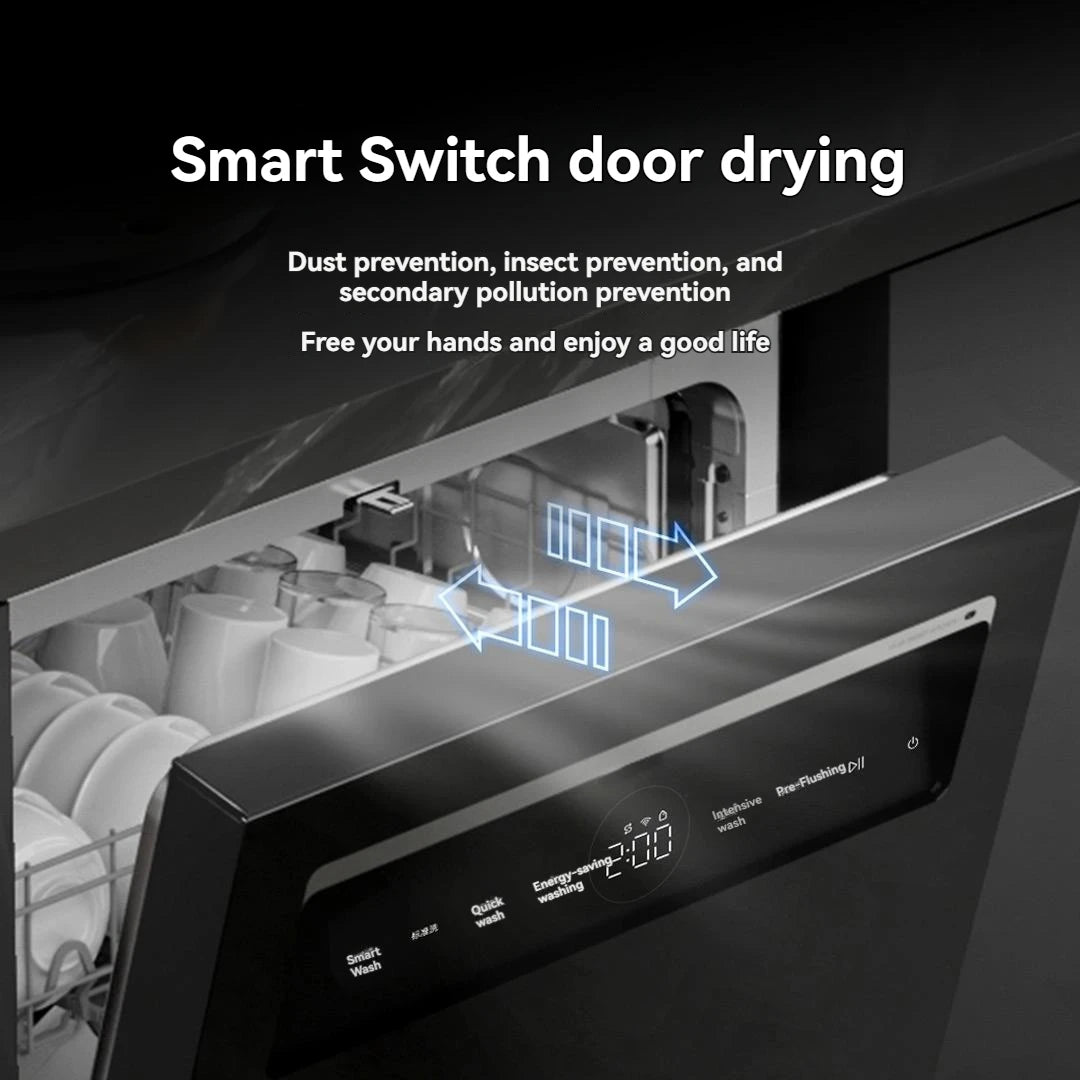 Integrated Sink Dishwasher Xiaomi Mijia Smart Embedded Dual Purpose Dishwasher 16 Sets N1 Large Capacity QMDW1602M Built-in Dish