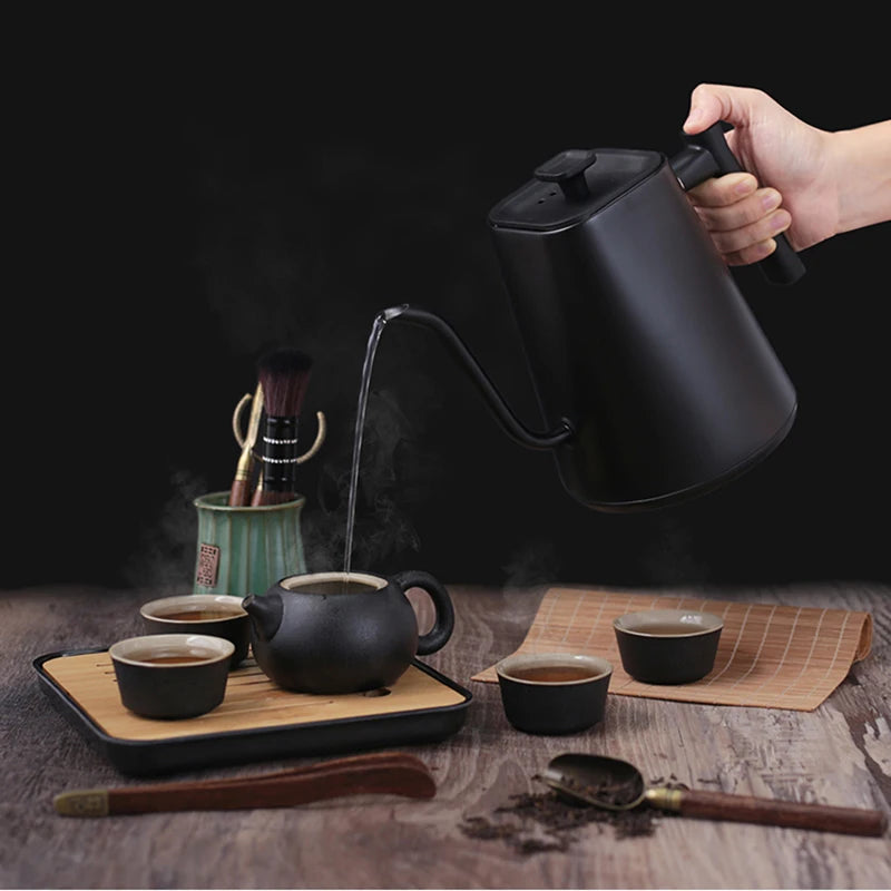 110V/220V Gooseneck Electric Kettle 1.0L Hand Brew Coffee Pot Smart Temperature Control Pot 1200W Rapid Heating Kettle Teapot