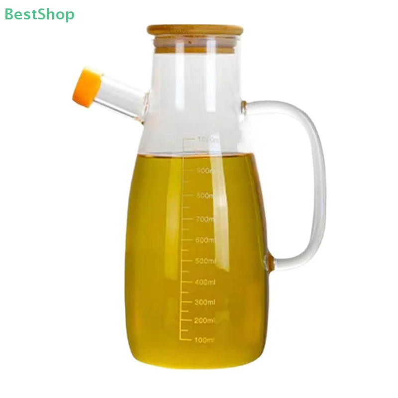 💕High Borosilicate Glass Oil Bottle,Household Transparent Glass Soy Sauce Bottle,High-temperature Resistant Oil Bottle