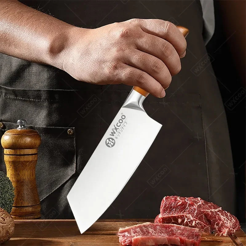 Professional Kitchen Knife for Fruit Peeler Meat Cleaver Chopping Knife Stainless Steel Chef Knife for Cut Meat Removing Bones