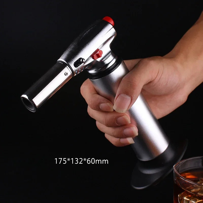 Creative Dual Fire High Temperature High Power Welding Gun Windproof Torch Butane Gas Lighter Outdoor BBQ Kitchen Cigar Lighters