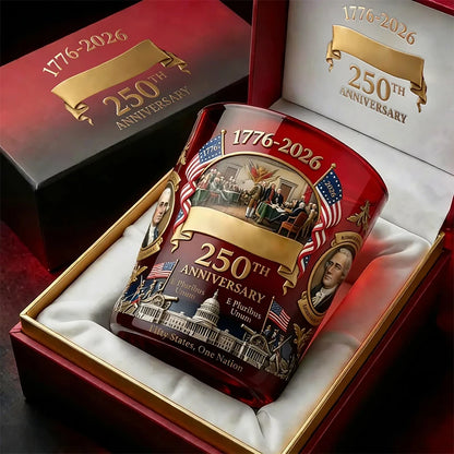 250th Anniversary Limited Edition Wine Glass Hand-painted American Historical Commemorative Liquor Whisky Wine Glass Home Decor