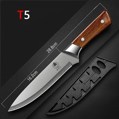 Meat cleaver Premium Stainless steel Kitchen knife Butcher's Special Boning knife Utility Cooking knives with knife set