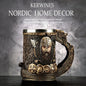 3D Beer Mugs Coffee Cups Gothic Goblet Iron Tankard Stainless Steel Resin Wine Glass Mug 600ML Skull Father's Day Gift 1 pcs