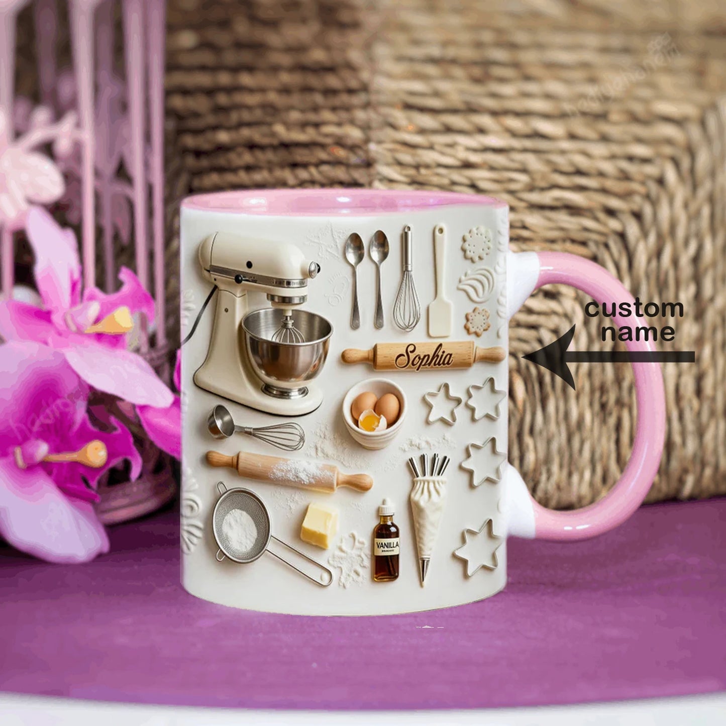 Custom Chef Name Coffee Mug - Unique Present for Baking Professionals & Pastry Artists