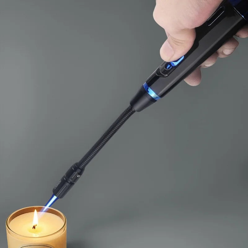 2025 Adjustable Bent Hose Butane Lighter, Windproof Rotary Nozzle, Suitable for Kitchen/barbecue/candle, Inflatable Gas Igniter