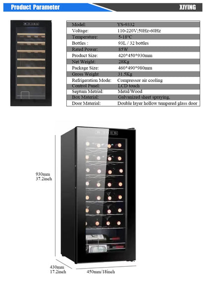 2025 New Wine Refrigerator Cabinet Luxury High-End Hotel Room Wine Fridge for Living Room Ice Bar