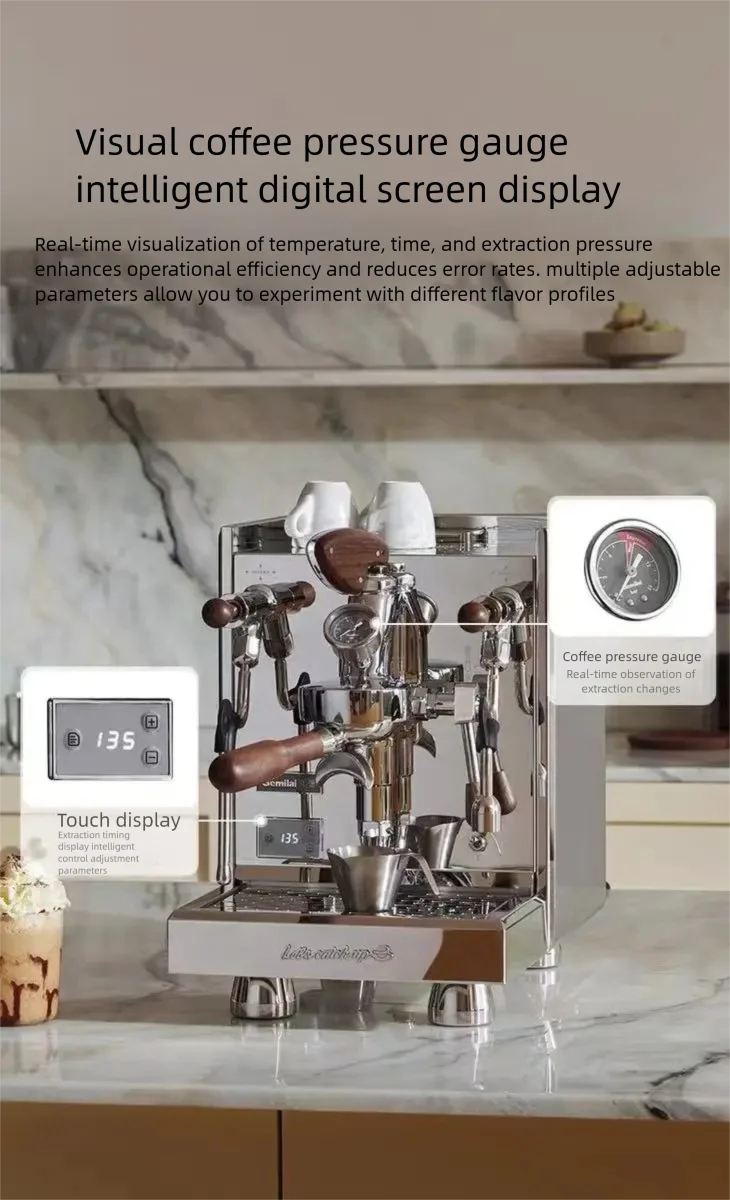 White Whale 3035C Semi Automatic Business or Home Coffee Machine Italian Concentrator E61 Brewing Head