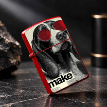 Creative Pop Art Cool Hound With Red Sunglasses Lighter, Retro Halftone Art Stylish Portable Accessory, Ideal For Outdoor Camping, Aroma Lighting, Birthday Vibe Boost, Daily Use, Gifting, Multi-Scenario Functional Unique Tren