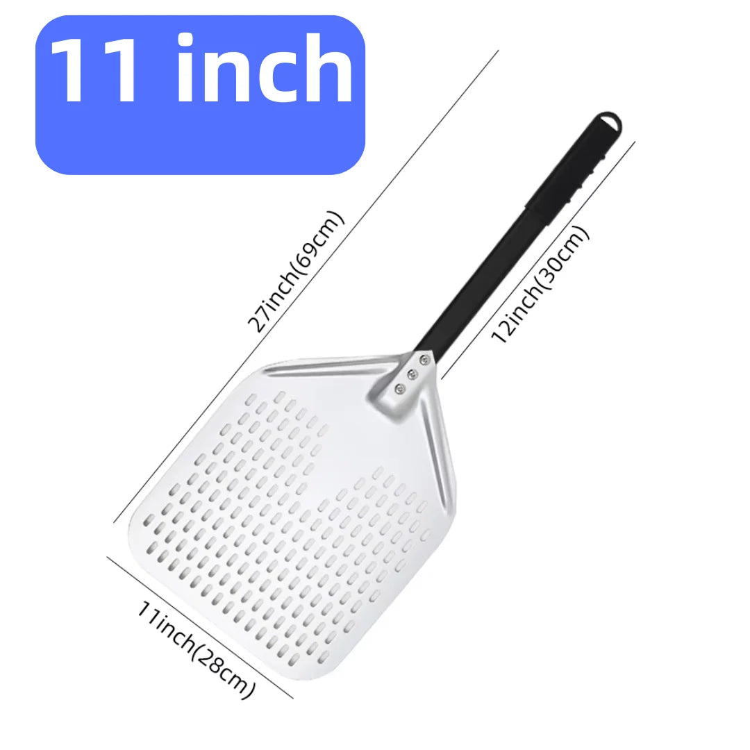 10 12 13 14 Inch Big Pizza Perforated Shovel Paddle Short/Long Handle for Oven Turning Peel Kitchen Utensils Pizza Baking Tools