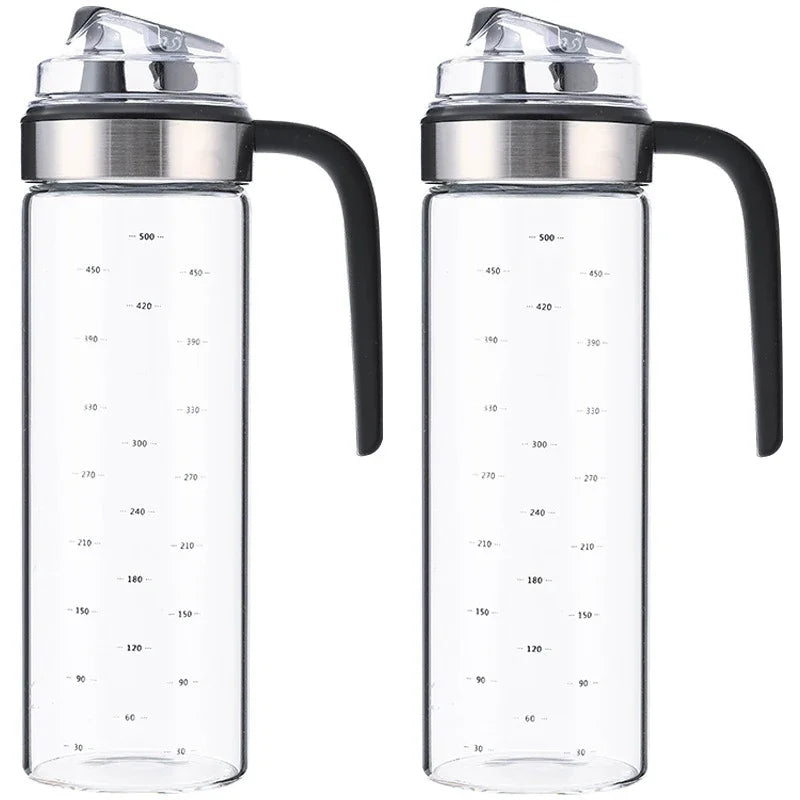 2PCS Oil Dispenser Sauce Bottle Glass Storage Bottles Spice Glass Oil Spray Vinegar Cooking Seasoning Bottle  Kitchen Tools