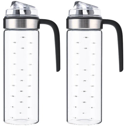 2PCS Oil Dispenser Sauce Bottle Glass Storage Bottles Spice Glass Oil Spray Vinegar Cooking Seasoning Bottle  Kitchen Tools