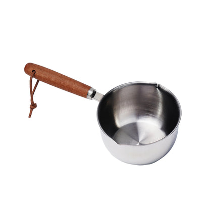 1pc 150/300/500ML Stainless Steel Mini Frying Pan Hot Oil Pan Hot Sauce Small Pot Cooking Butter Melting Pot Kitchen Supplies