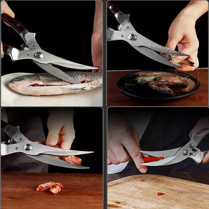 Stainless Steel Chicken Bone Scissors Household Powerful Multifunction Shear Chicken Bone Seafood Kitchen Tool Scissors