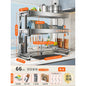 304 Stainless Steel Sink Storage Rack 2 Layers Kitchen Shelf Multifunctional Bowl Dish Drain Basket Space Saving Organize Shelf