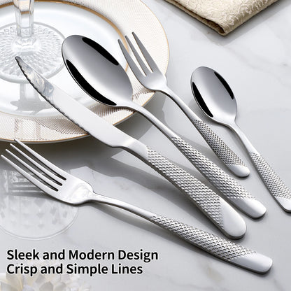 30pcs Diamond Star Cutlery Set Dinner Knife/Fork/Spoon Included for Women Wedding Party Table Setting Christmas Gift