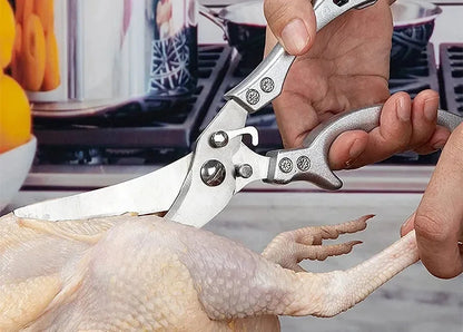 Kitchen Scissors Chicken Bone Kitchen Shears,Duck Fish Cutter Stainless Steel Fish Scissors Scale Clean Cook Scissors Knife