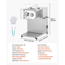 SucceBuy Meat Cutting Machine 850 W Commercial Slicer 5 mm Stainless Steel Blade Shredder for Boneless Meat Vegetables Kitchen
